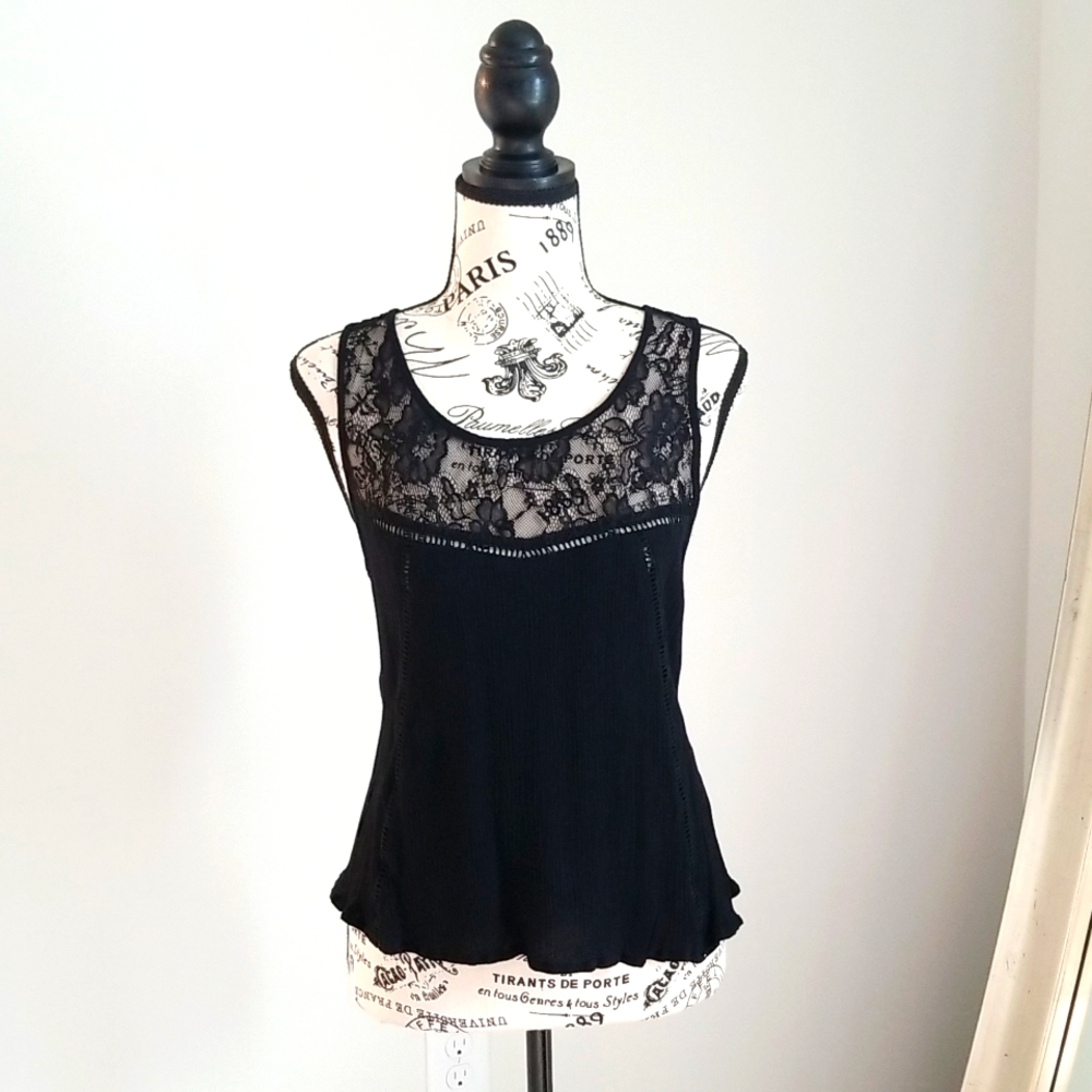 Swoon Black Lace Top